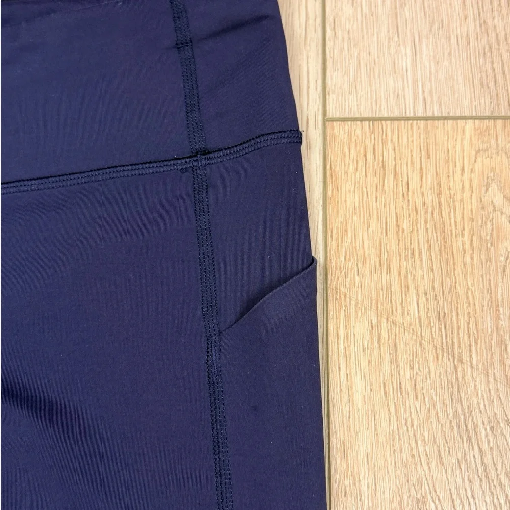 Lululemon Pace Rival Crop Running Leggings with Pockets Midnight Navy Size 4 - Picture 3 of 9